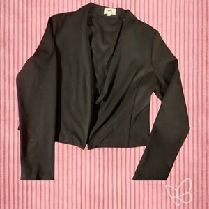 Black Open Front Blazer Lace Up Corset Detail size  Large Have Whimsigoth